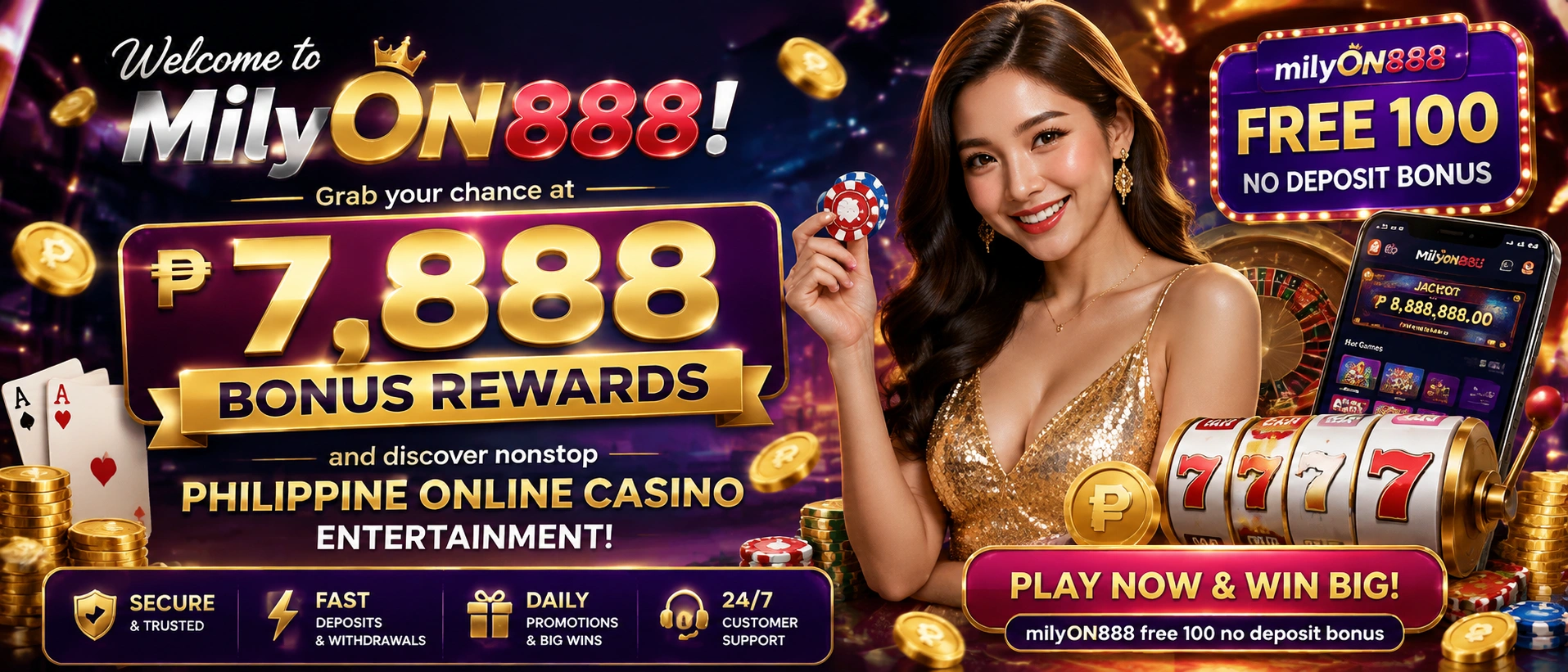 MILYON888 homepage visual